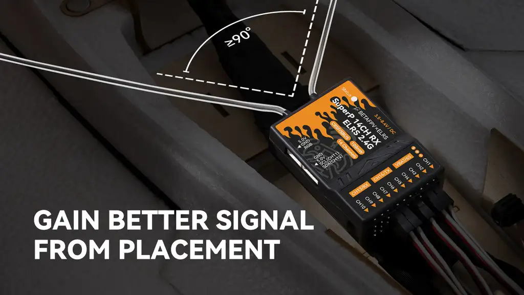 

Приемник BETAFPV SuperP 14CH/SuperD ELRS 915M/2.4G Diversity, совместимый с радиоуправляемыми моделями, мультироторными и фиксированным крылом самолетами