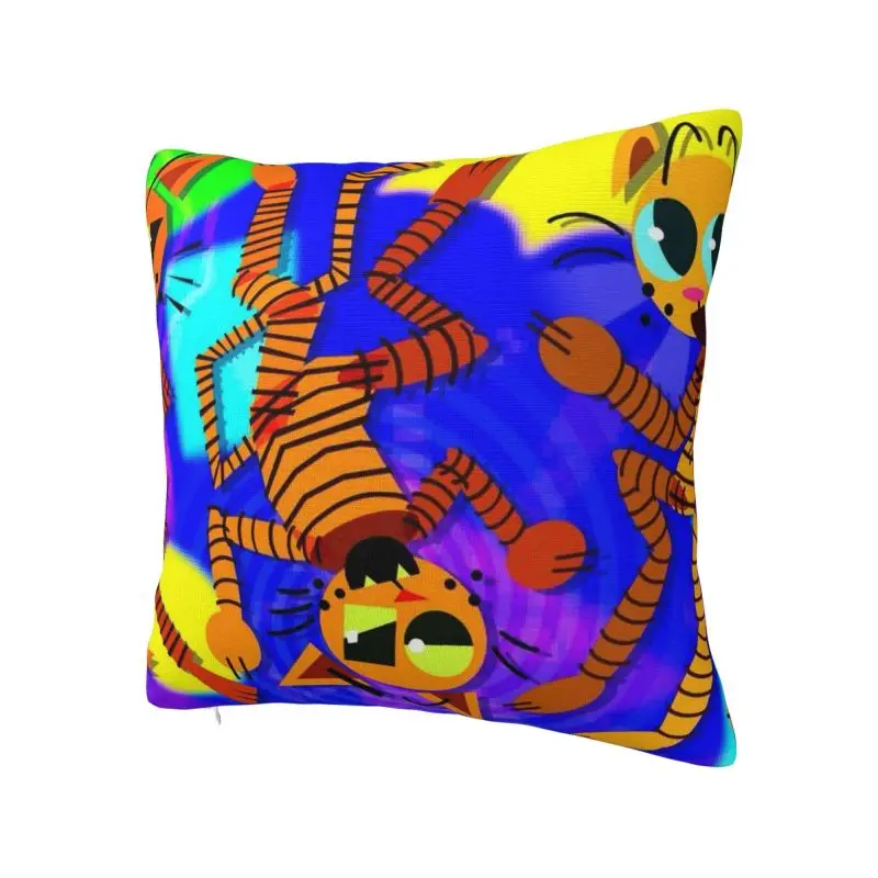 Custom Dogs Cartoon Square Pillow Case Home Decor Different Cats Cushions Throw Pillow for Living Room Double-sided Printing