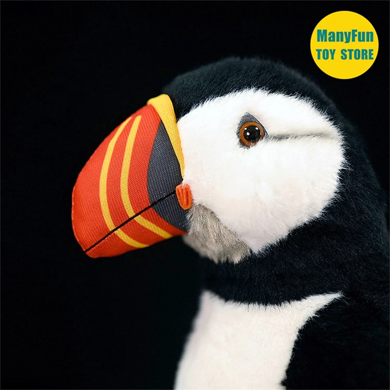 Puffin Plush ของเล่น High Fidelity Loomery Plushie Auk Peluche เหมือนจริงตุ๊กตาสัตว์จําลองตุ๊กตาคาวาอิของเล่นของขวัญ