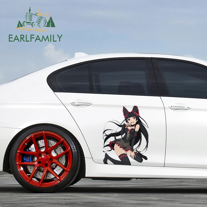 EARLFAMILY 43cm x 43cm for Rory Mercury Car Sticker Scratch-Proof Creative Decals Cartoon Windows Caravan Decor Car Styling