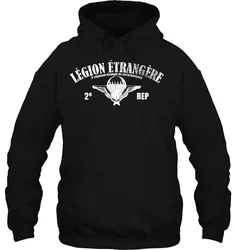 Sudadera con capucha de paracaidista de la Legión Extranjera francesa para hombre, sudadera completa informal, Otoño e Invierno