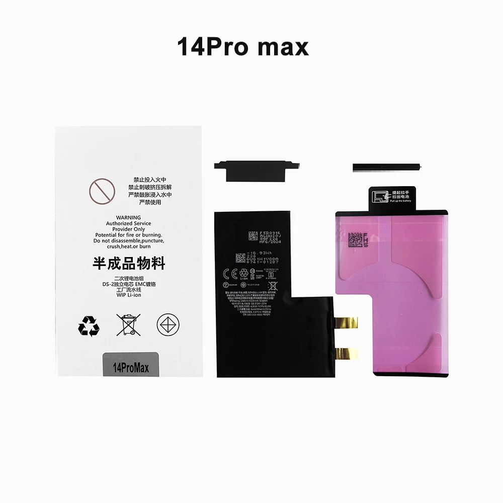 5 pzas/lote batería recargable sin flexión para iPhone 11 12 13 14 15 Pro Max batería piezas de mensaje no genuinas