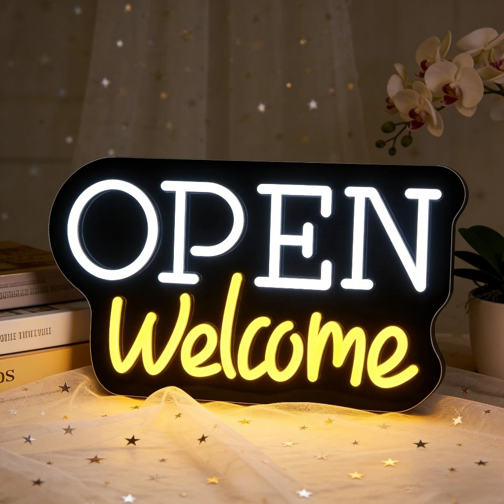 

Светодиодная неоновая вывеска «Добро пожаловать» с теплым свечением для магазина, кафе, бара, дома, вечеринки, декоративная вывеска, настенное искусство, ночник