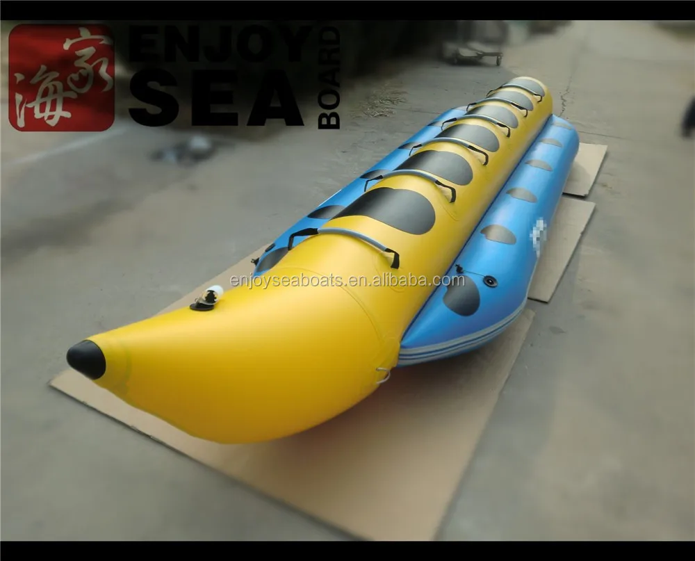 Hot sale best quality new color commerical use single tube 5person inflatable pvc banana boat