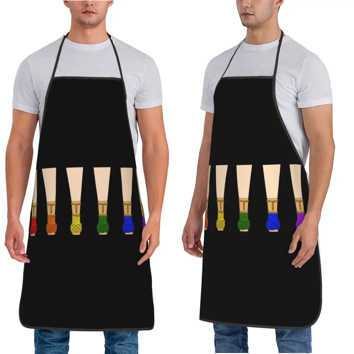 Bassoon Reeds (Rainbow) Apron Chef Cooking Baking Tablier Waterproof Bib Kitchen Cleaning Pinafore for Women Men Painting