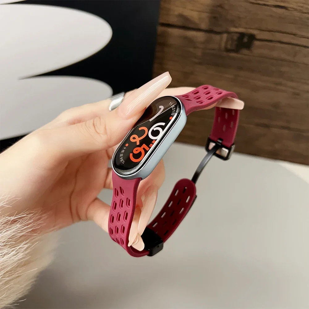 Weiches Silikonarmband für Xiaomi Mi Band 9/8, Correa-Armband, Handgelenk, Mi Band 8, Sport, wasserdichtes Ersatzarmband für Xiaomi Band 9 – Detail 2