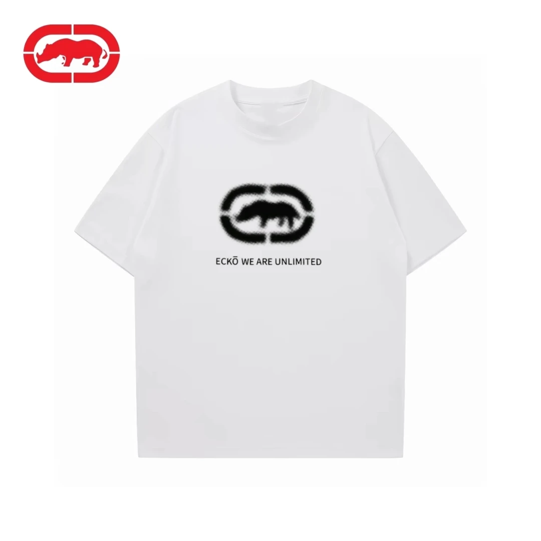 ECKO Rhino T-shirt, Mosaic Design Hip Hop Street Trend Short Sleeve, Men's and Women's ECKO T-shirts