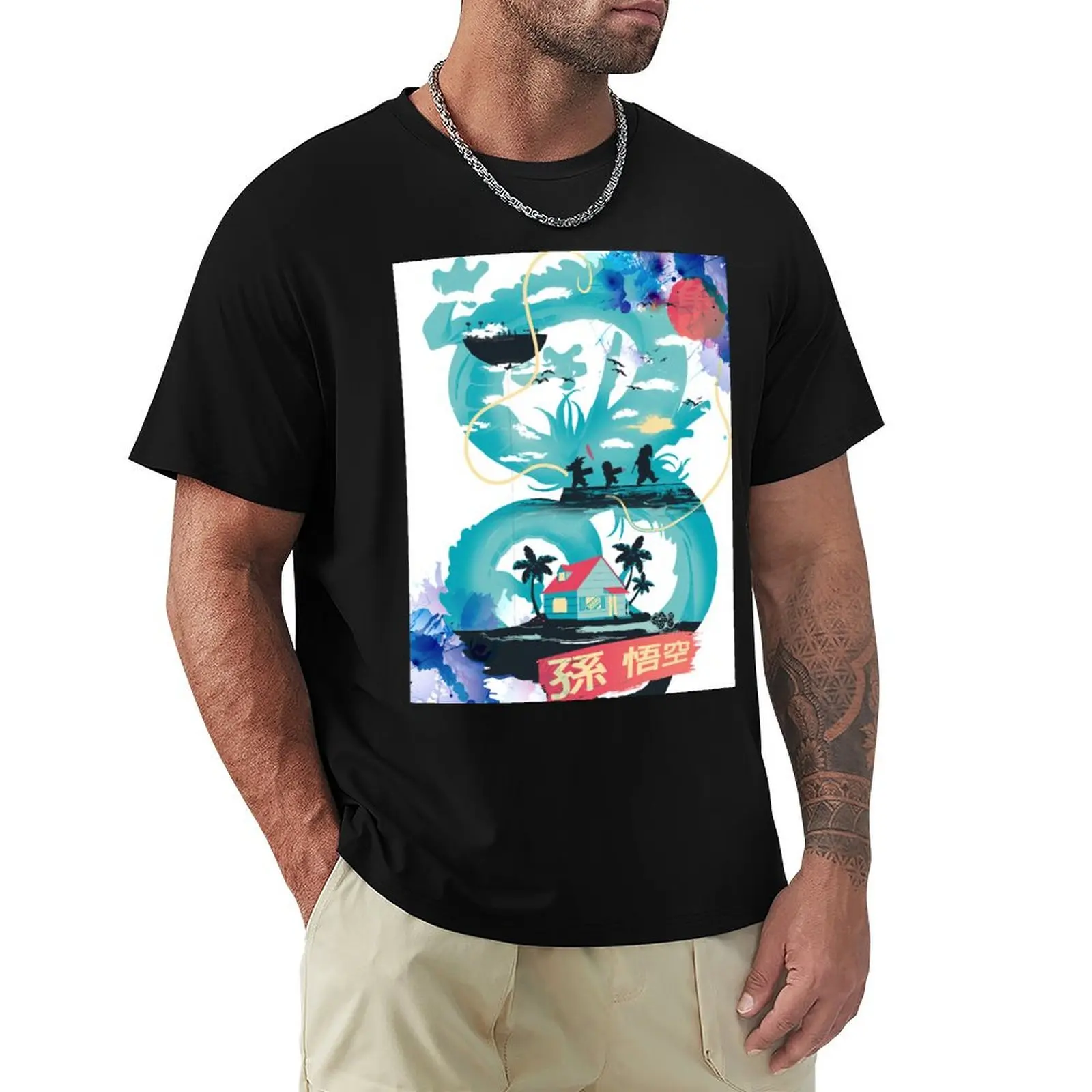 shenlong and kame house T-Shirt shirts graphic shirts graphic tee vintage anime shirt Blouse mens designer clothes