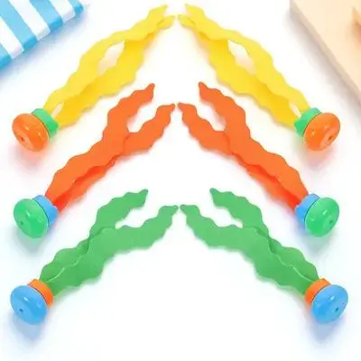6Pcs Seaweed Diving Game Summer Pool Fun Child Underwater Colorful Plastic Diving Practice Sea Grass Kid Water Play