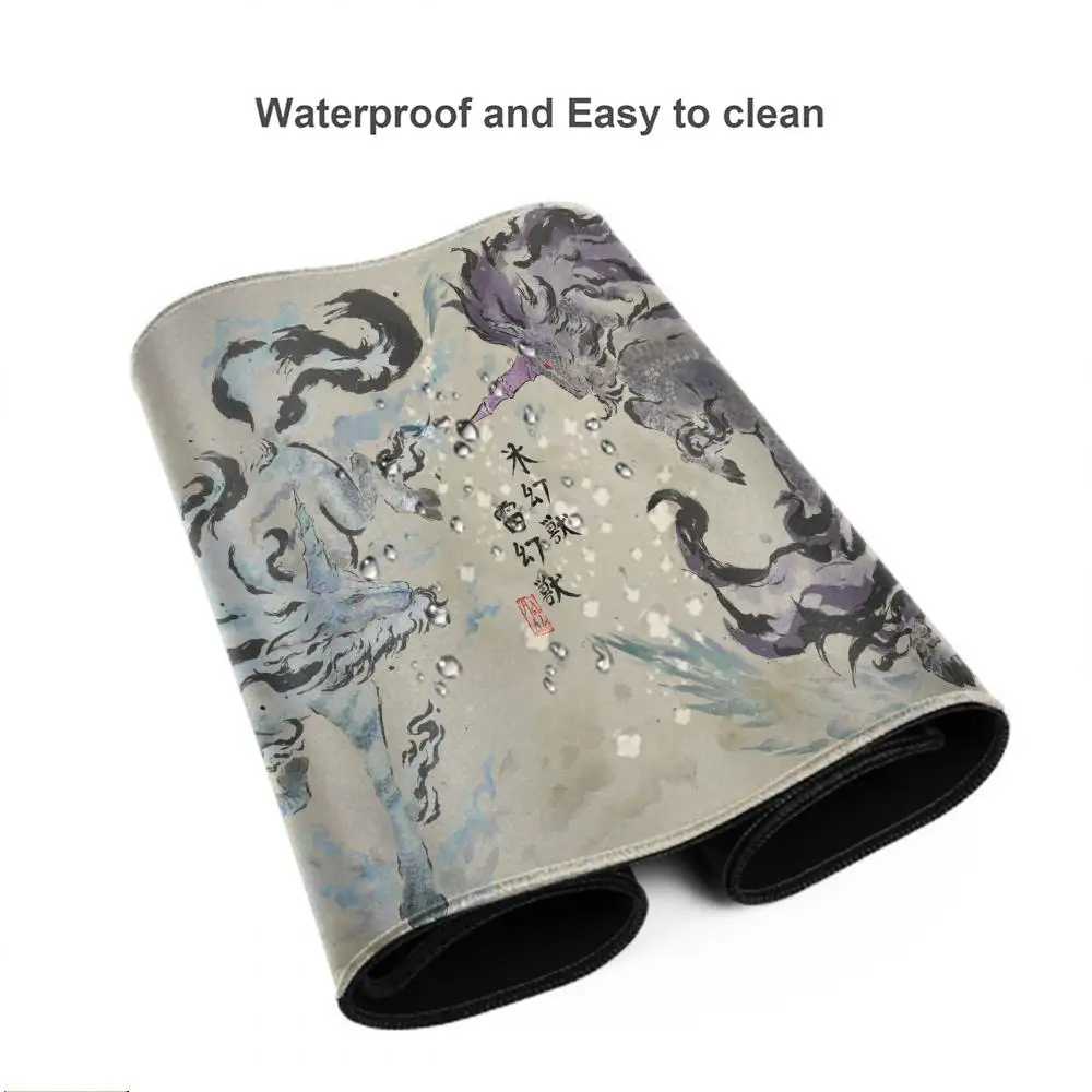 Podkładka pod mysz Monster Hunter Wildlands Tapetes de Mesa Teclado, Borracha Kawaii, Tapete de Mesa Antiderrapante, XXL, 100x50cm — zdjęcie produktu 6