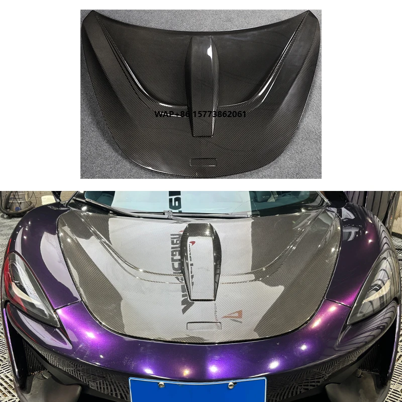 

Car Upgrade Carbon Fiber Engine Hood New Condition Fit for McLaren 2015-2019 540/570/600LT Novitec Style Dry Carbon Fiber