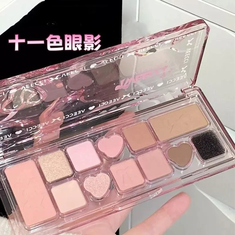 VEECCI アイシャドウ マット シマー 11 色 多目的ポータブル アイシャドウ パレット 9.3 グラム オリジナル メイクアップ化粧品