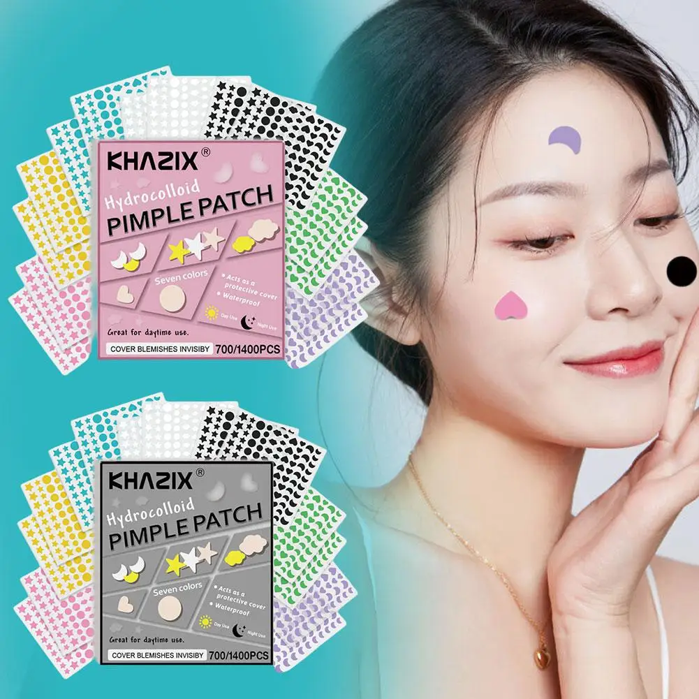 700/1400 Pcs Star Moon Acne Patch Mild Non-irritating Lightens Acne Hydrocolloid Acne Sticker For Blackheads Closed Comedon G8T2