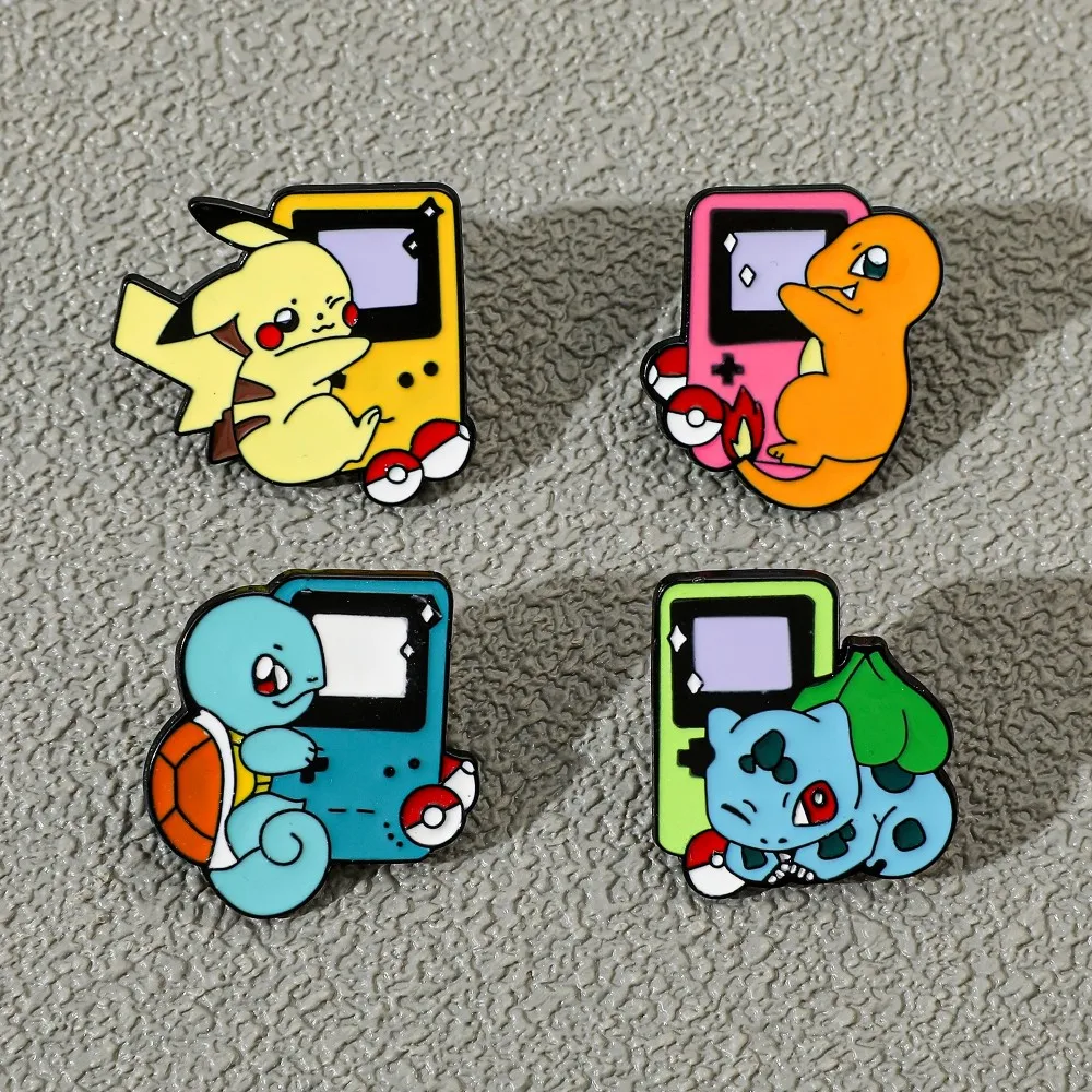 4 PCS Creative Brooch Cartoon Fashion Cubone Enamel Pin Backpack Clothing Jewelry Metal Badge Accessories Gift for Friend