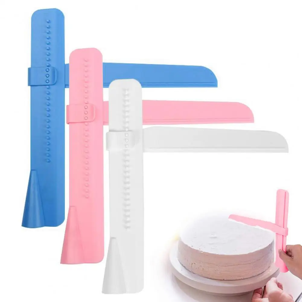 Food-Grade Cakes Spatula Adjustable Cake Smoother Scraper Cakes Pastry Spatula Cake Edges Smoother Cream Leveling Device