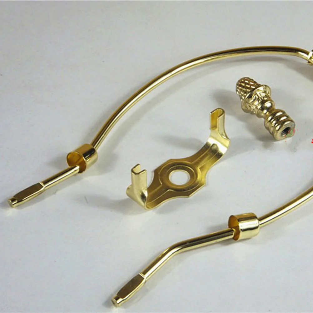 

Horn Light Bracket Chroming Iron Durable 8 Inch Golden Frame for Table Floor Lamp Bracket Stable Practical Home Decor