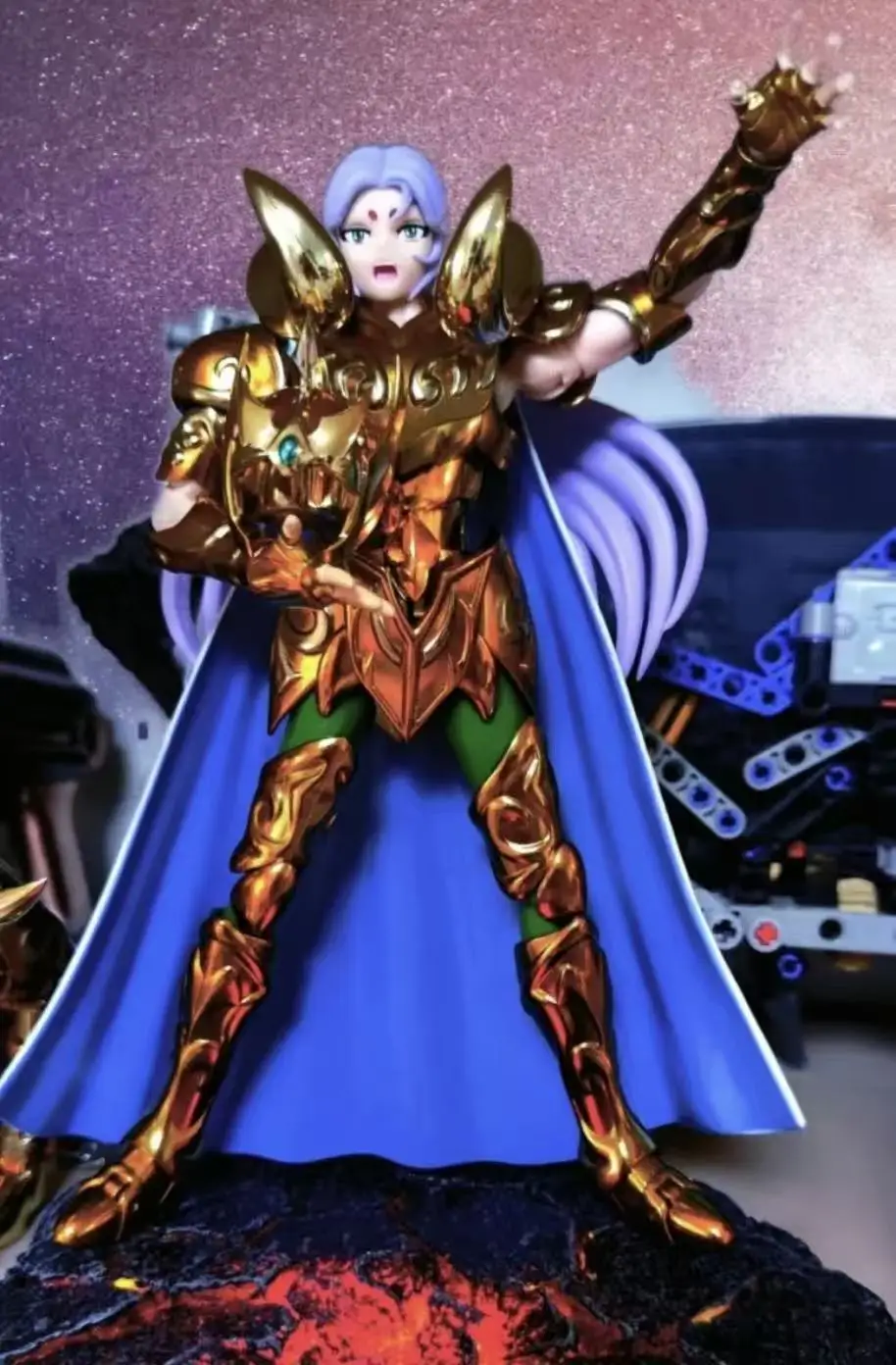 

Фигурка Saint Seiya Myth Cloth EX Aries Mu Gold Knights of the Zodiac, металлическая коллекционная статуэтка из аниме