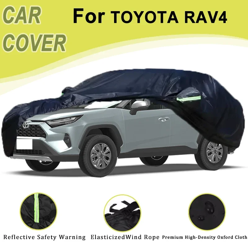 

For TOYOTA RAV4 Outdoor Protection Full Car Cover Snow Cover Sunshade Waterproof Dustproof Exterior Car Accessories