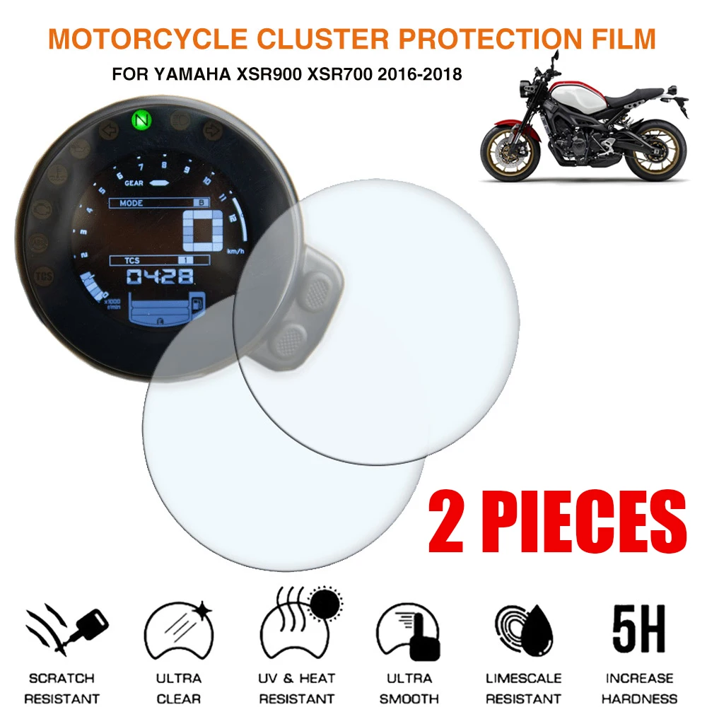 Indicateur de vitesse Film de protection contre les rayures Film de protection d'écran moto pour Yamaha XSR700 XSR 900 2016 -2018