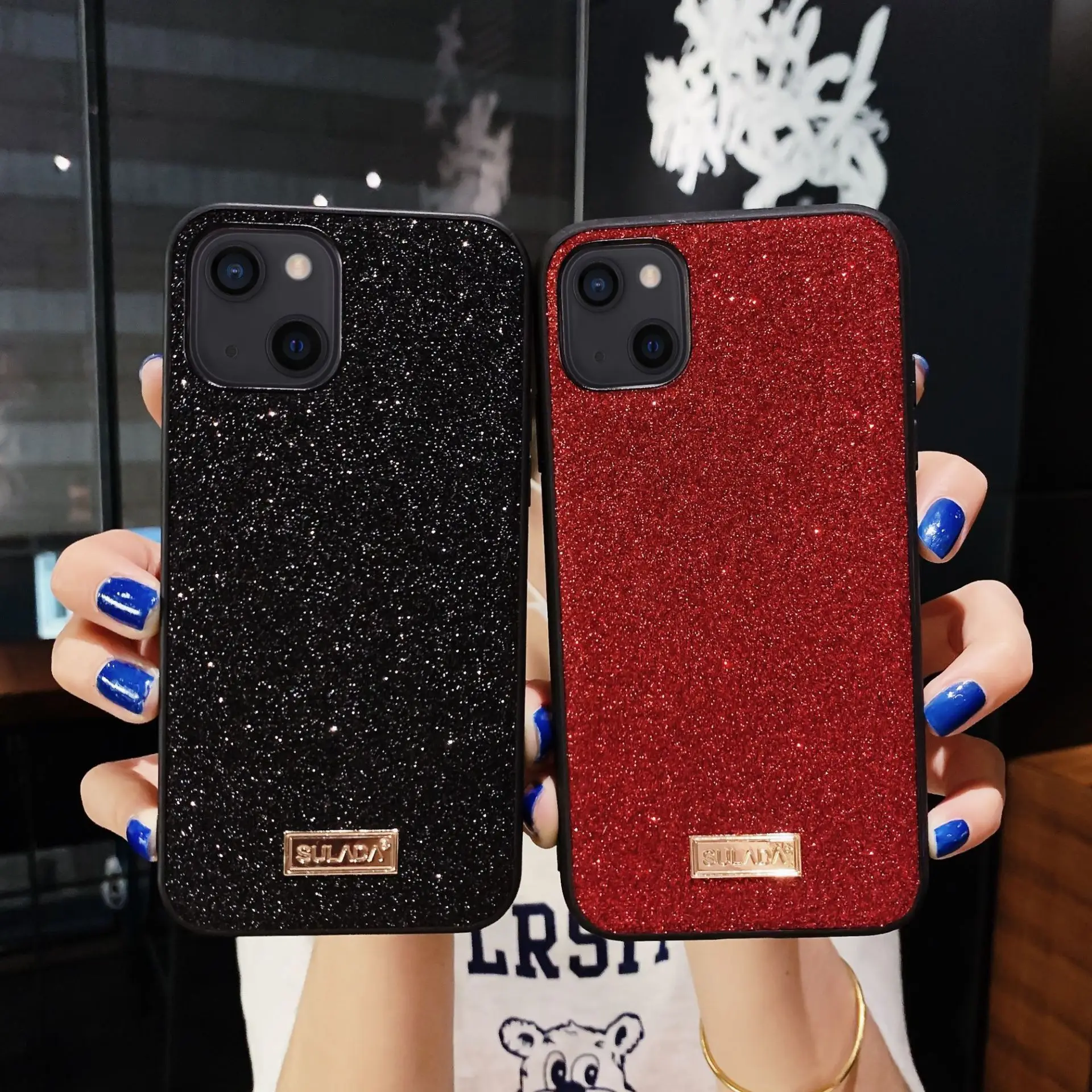 Bling Glitter Case For iPhone 16 Pro Max 15 Plus 14 13 Cover Protective Rhinestone Fashion For Her Woman Girl Luxury