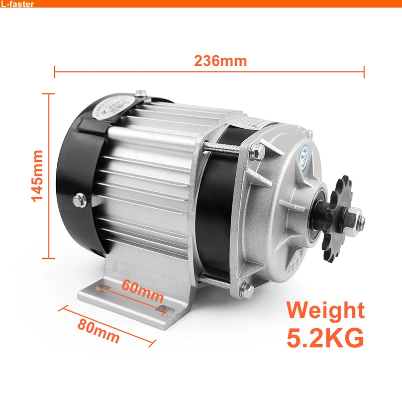 48V500W 460 دورة في الدقيقة 10 N.m عزم الدوران الكهربائي دراجة ثلاثية العجلات فرش تيار مستمر موتور تروس قطع غيار تحويل أطقم