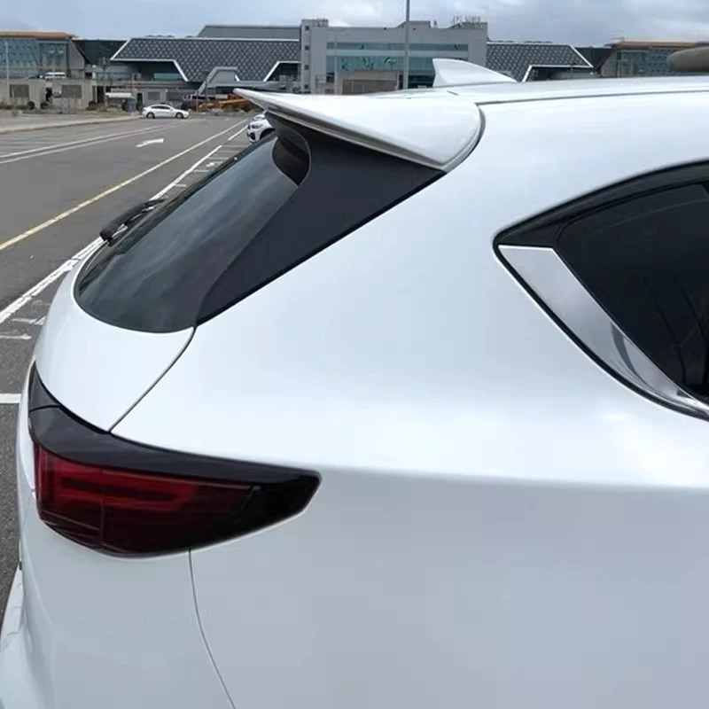 For 2017-2025 Mazda CX-5 CX5 Hatchback Rear Roof Trunk Lid Car Spoiler Wings Black Carbon Exterior  Tuning Accessories Parts