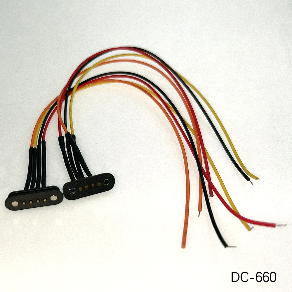 1 Paar 2A DC Magnetischer Pogo-Pin-Stecker 2-Pin 3 4 5P Pogopin Stecker Buchse Abstand 2,8mm 2,5mm Federbelasteter DC-Stromanschluss DC-Stecker – Detail 15