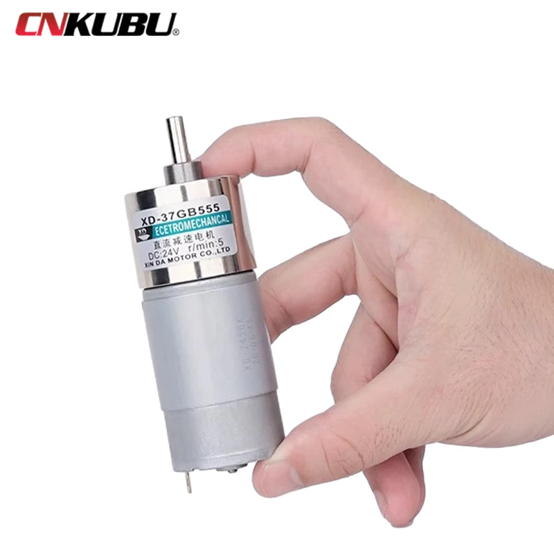 1PCS XD-37GB555 gear 1A motor brush motor 15W DC 12V 24V reversible speed regulation low speed micro motor slow motor