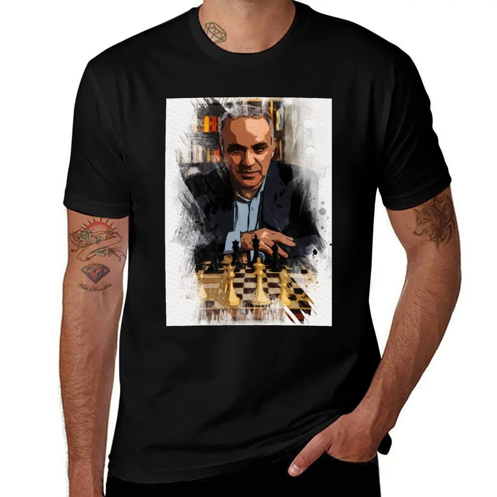 

Garry Kasparov  The Legend Abstract Watercolor Portrait of a chess master T-Shirt