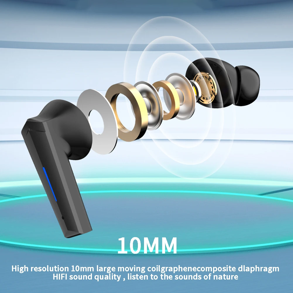 Sem fio gaming earbuds longo tempo de espera fone de ouvido sem fio para homem