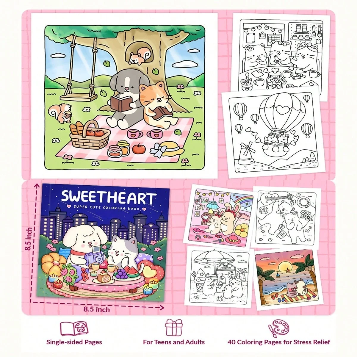 소녀의 순간: 휴식을 위한 귀엽고 아늑한 일상 활동이 담긴 성인용 컬러링북(아늑한 공간 색칠하기)