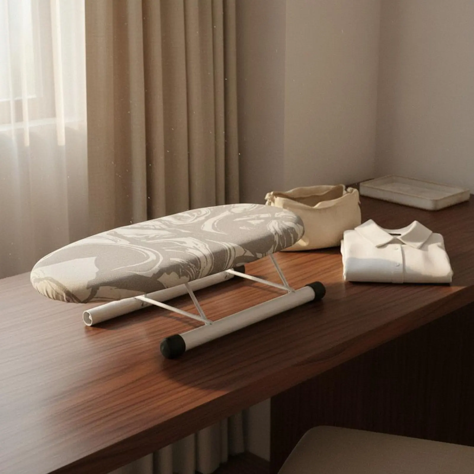 

Sleeve Ironing Board Foldable Countertop Ironing Board Laundry Accessory Space Saving Non-Slip Feet for Crafters