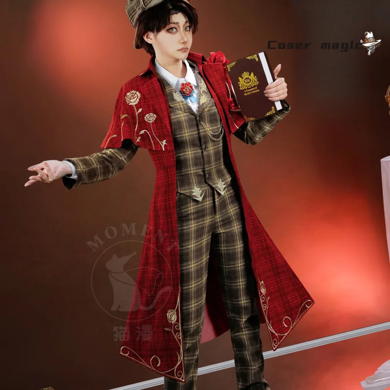 Identity V Шерлок Холмс Новец Косплей Костюм Униформа Хэллоуин Карнавал Вечеринка Рождественская игра Ролевая одежда Одежда