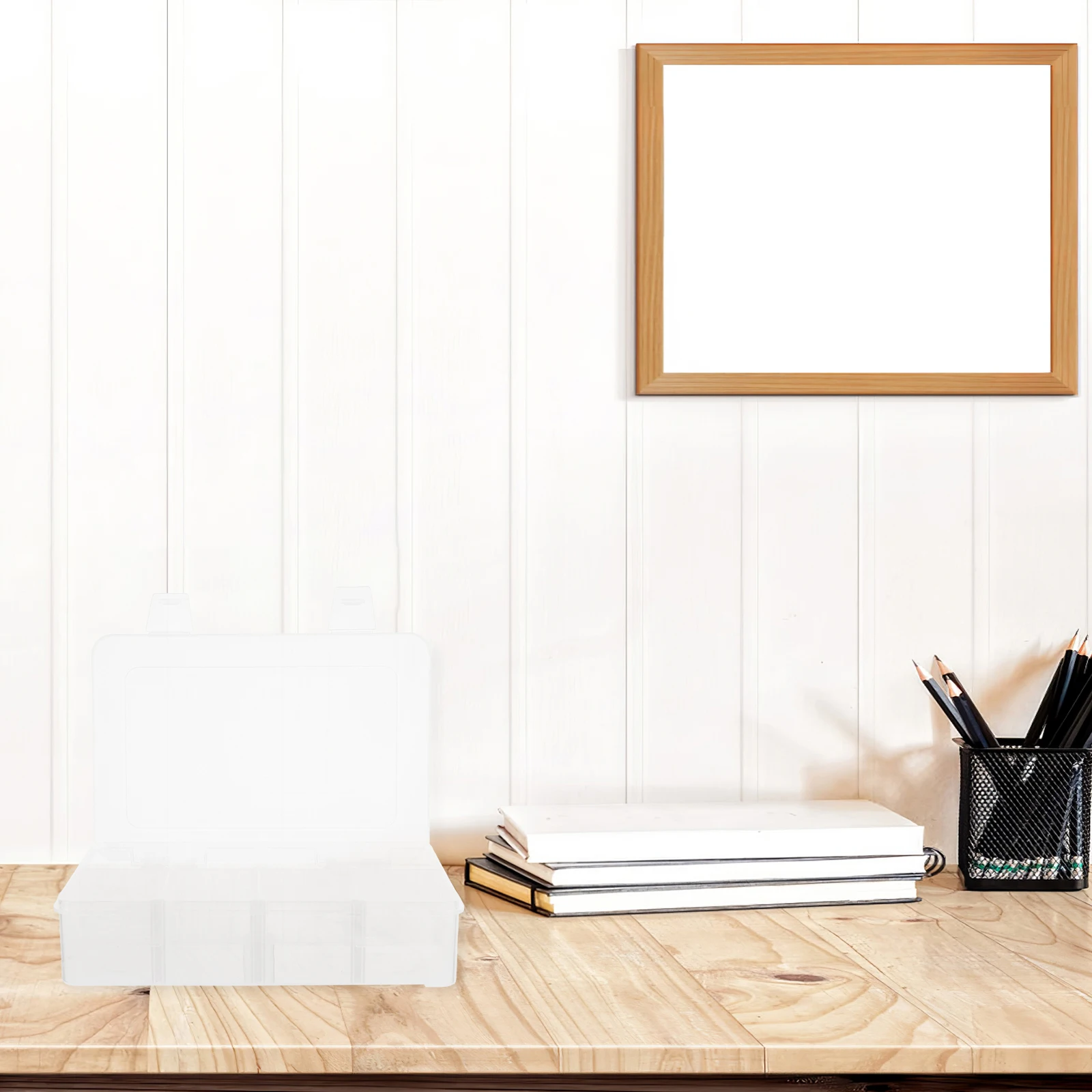 

2Pcs Clear Plastic Organizer Boxes 8-Grid Removable Divider Storage Container for Beads Jewelry Snacks Electronics Small Parts