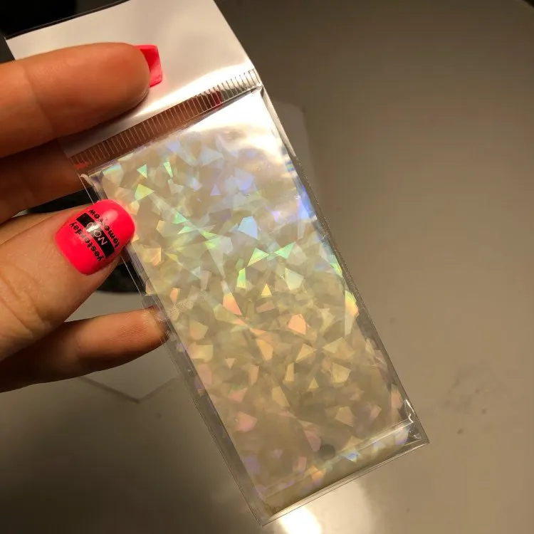 10pcs 50cm Holographic Nail Foil Colorful Stickers Transfer Starry Stickers Sliders for Decoration Nail Art Tips Manicure Tools