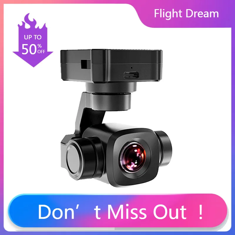 

NYSIYI A8 Mini 4K 8MP Ultra HD AI Identify 6X Digital Zoom Gimbal Camera with Sony Sensor Night Vision 3-Axis Stabilizer FPV Dro