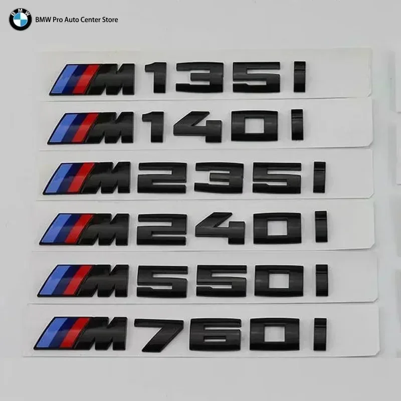 /3D ABS Black Logo M 135i 140i 235i 240i 550i 760i Emblem Badge Car Rear Trunk Sticker For BMW F20 F40 F22 F44 G30 Accessories