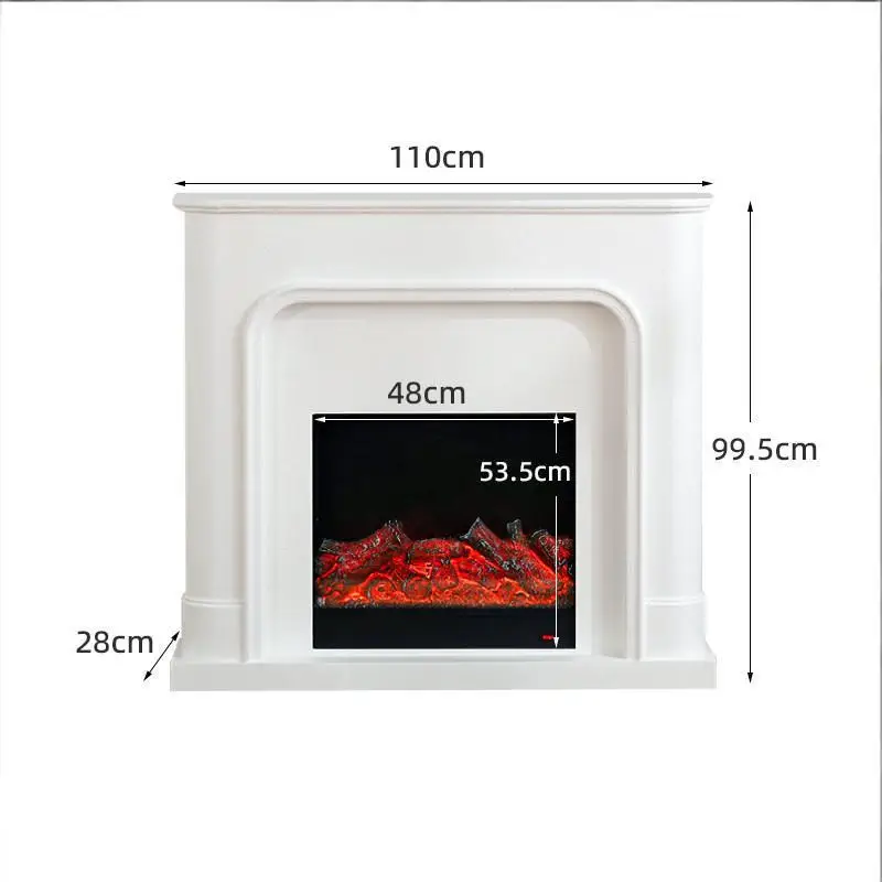 French Style Fireplace Decorative Cabinet Indoor Retro American Electronic Fireplace Core Living Room Simulation Flame