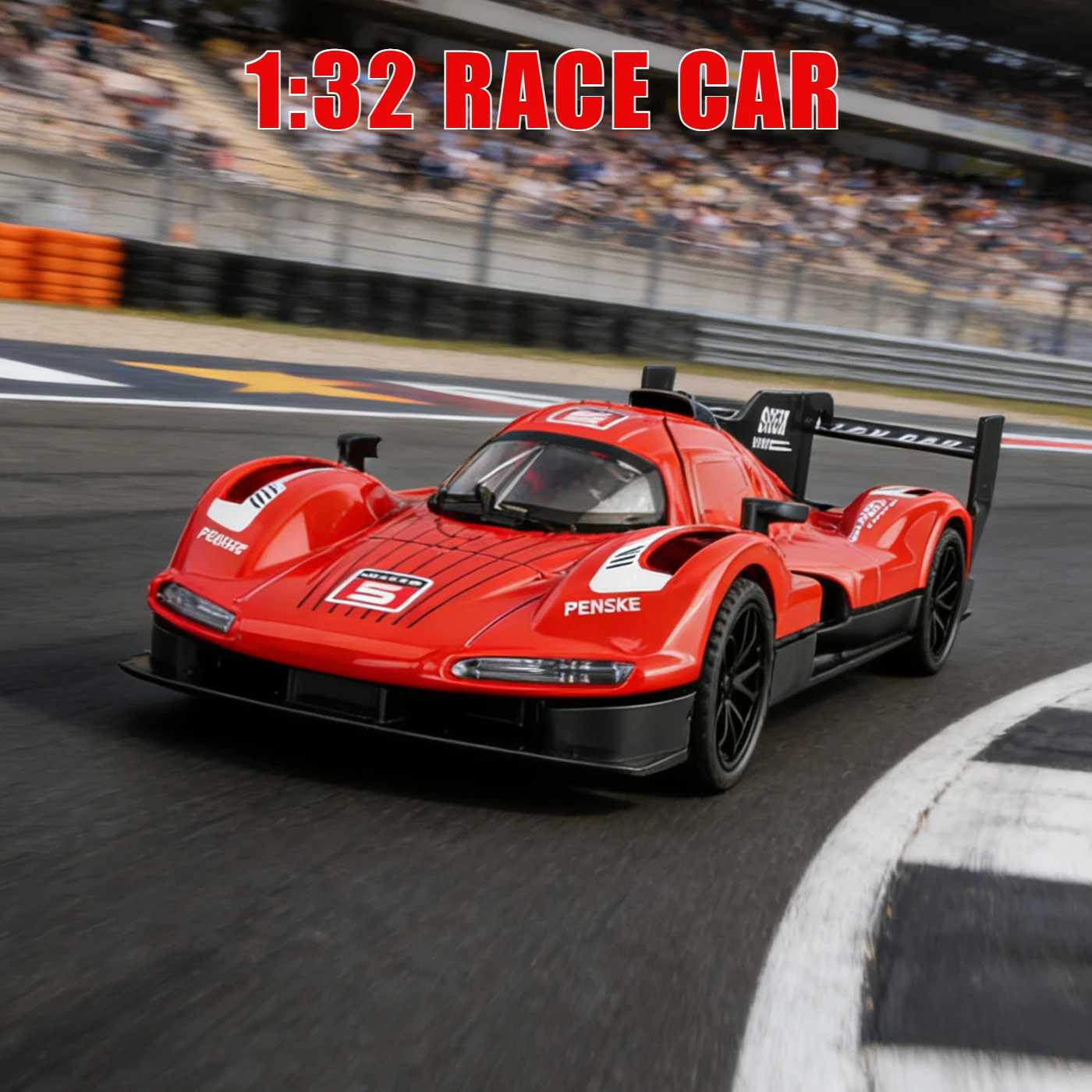 

1:32 963 24h LM гоночный автомобиль из сплава, звуковая и световая модель автомобиля, игрушка, детский подарок на день рождения, коллекция украшений