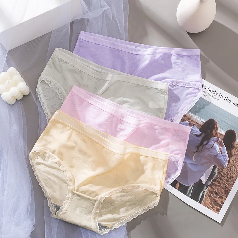 منتصف الارتفاع المرأة سراويل محدد شكل الجسم الملابس الداخلية تنفس الدانتيل السروال حجم كبير M-XL اللباس الداخلي التخسيس الإناث ملخصات #1