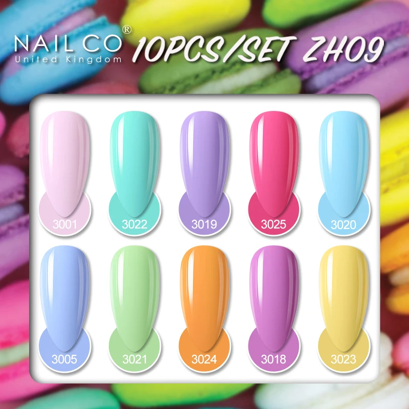 NAILCO 15ml 10pcs/Set Gel Polish Set All For Manicure Semi Permanent Vernis UV LED Gel Varnish Soak Off Nail Art Gel Nail Polish