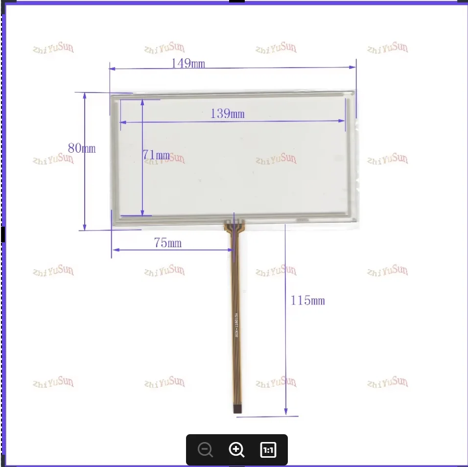 

ZhiYuSun for KENWOOD DDX3051 NEW 6 inch 4 wire Universal LCD Touch Screen Panel Digitizer CAR GPS DDX3051