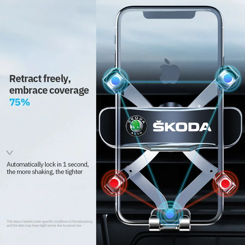 Car Air Vent Phone Holder Car Mount Cellphone Support For Skoda Octavia Rapid Kodiaq Karoq Fabia Kamiq Superb Derivative Vision - view 6