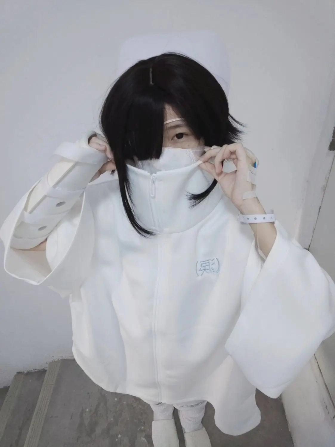 

Japanese subculture y2k Millennium spicy girl Harajuku style hoodie autumn and winter loose zipper stand up collar women's top