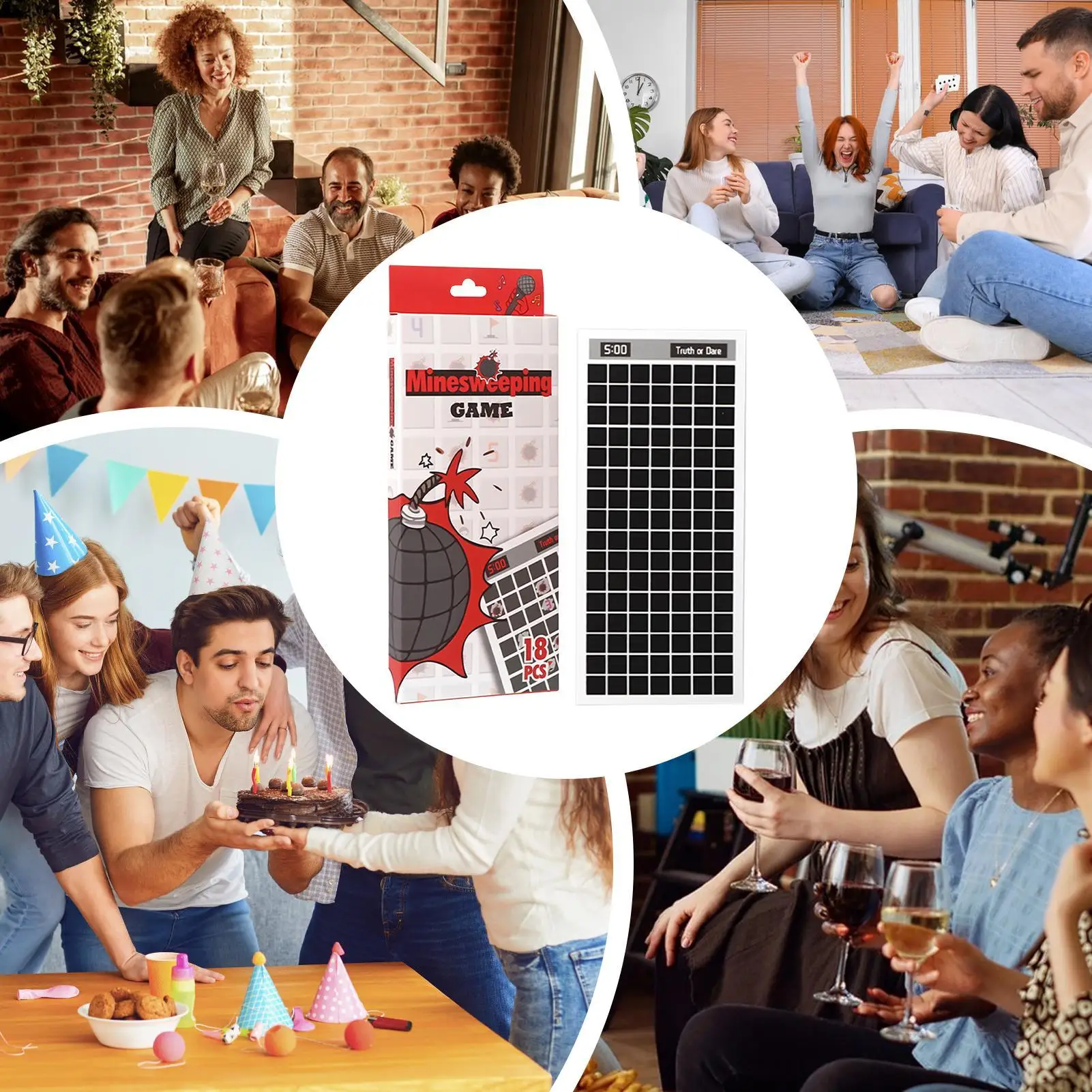 Scratch Card Bomboniere Emozionante Sfida Carte di avventure Divertenti attività da tavolo per le vacanze Compleanni Campeggio Famiglia