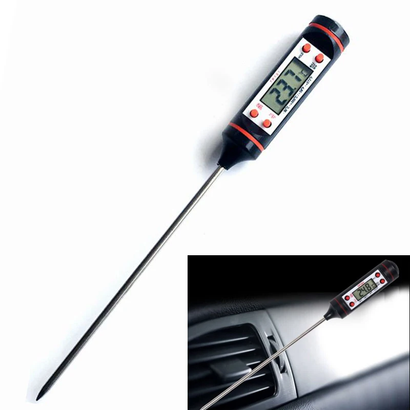 Car Air Condition Outlet Needle Type LCD Digital Gauge Check Kitchen Thermometer Range minus 50 to zero above 300 degrees tools