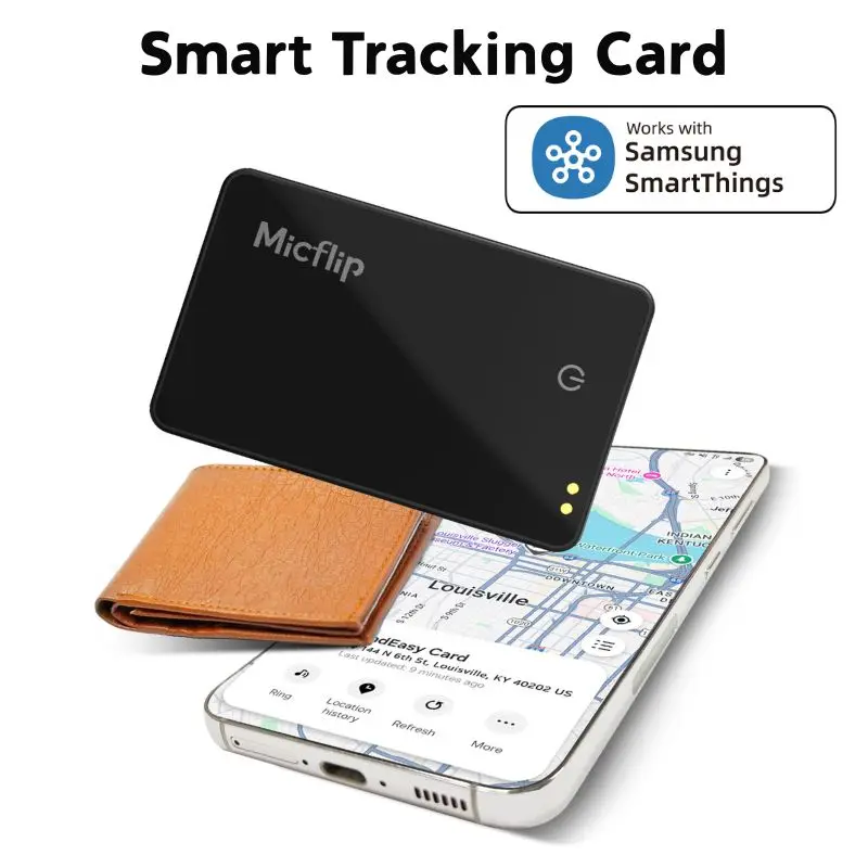 

Micflip Bluetooth трекер карты для Samsung Galaxy Smart Tag GPS локатор устройство слежения поиск предметов для ключей кошелек чемодан домашние животные