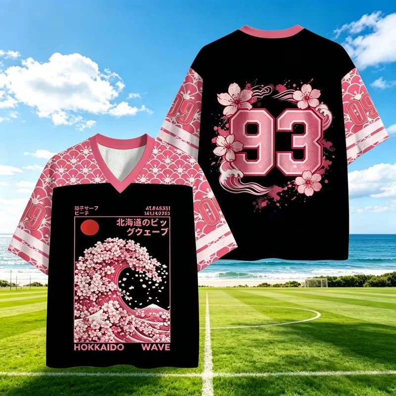 2026 new Fashion New Fun Colorful Art Wave Surge 3D Printed T-shirt Speed Drying Outdoor Sports Leisure T-shirt Parent-child