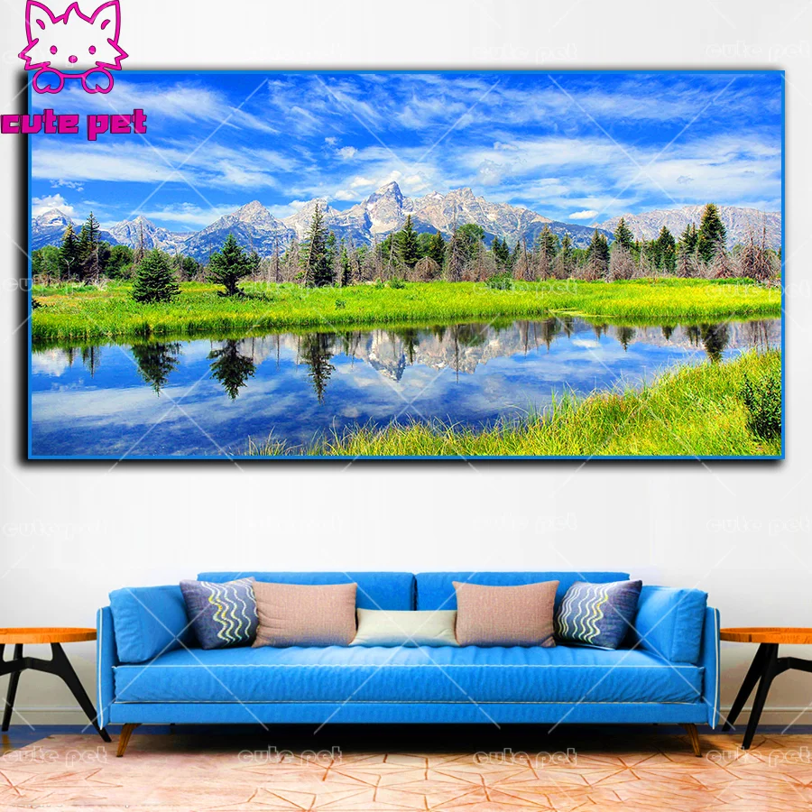 

5D Natural scenery DIY Diamond Painting Embroidery Drawing Needlework Gift Full Diamond Mosaic Cross stitch Decor puzzle large