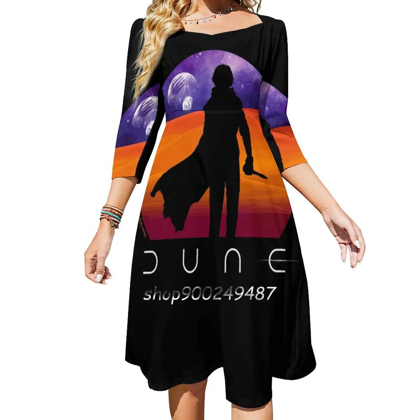 Dune-Muad'Dib Evening Party Dresses Midi Sexy Dress Female Sweet One Piece Dress Korean Dune Dune 2020 Dune Movie Dunen Fan Art